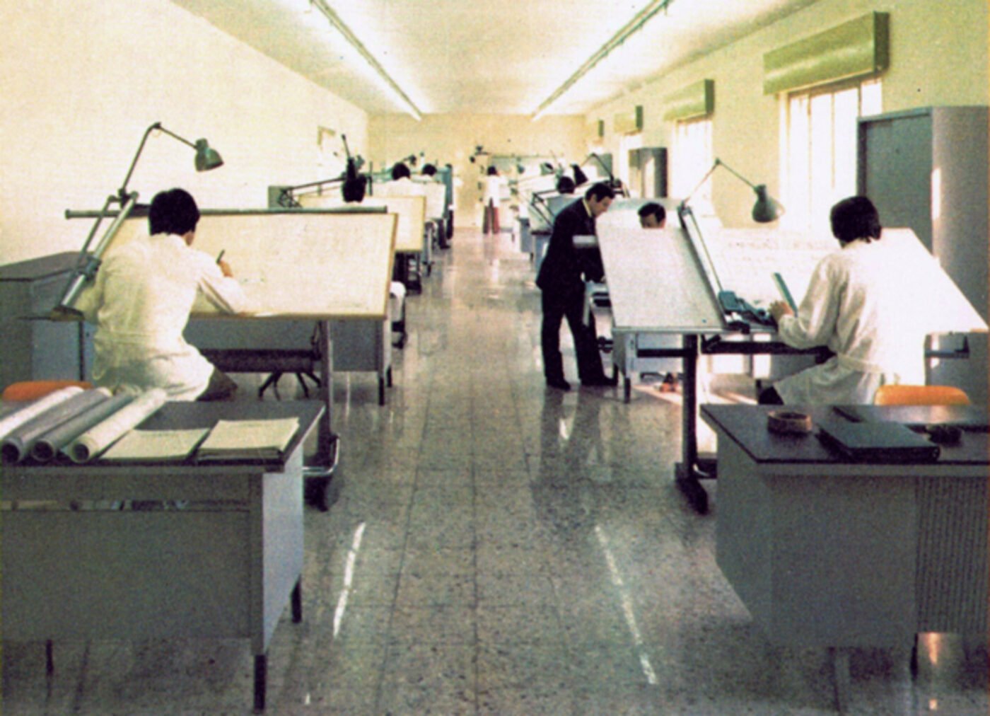 Bureau technique Marini, planches à dessin