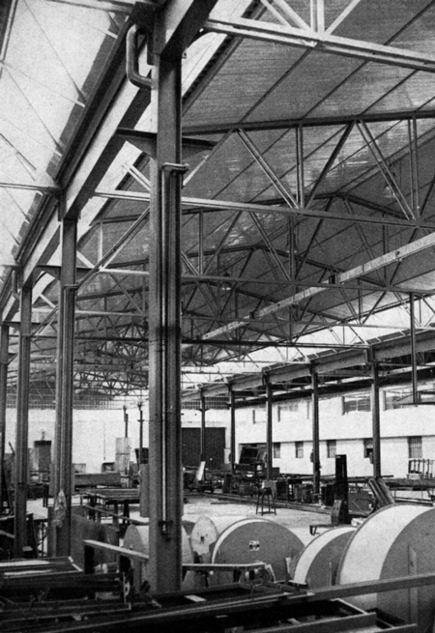 Structure de l'usine Marini à sa création, 1960