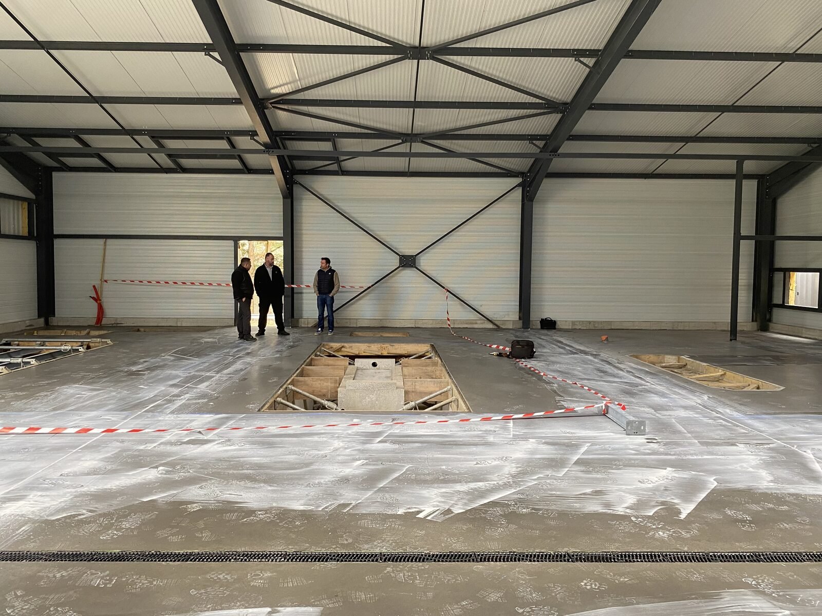 Chantier avant installation d'une cabine